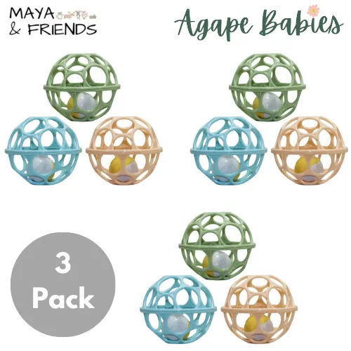 [3 Pack] Maya & Friends Easy Grasp Oball - 3 Types