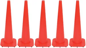 36" Orange Traffic Cones (Set of 5)