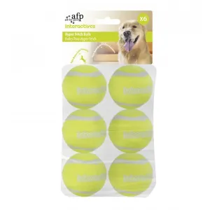 All for Paws Interactives Fetch Refill Balls 6 Pack Extra Bouncy Dog Toy