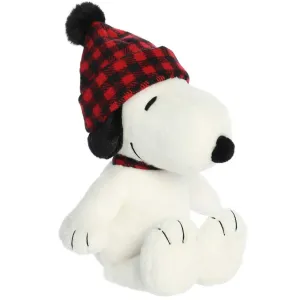 Aurora Plush - Winter Plaid Snoopy - 11"