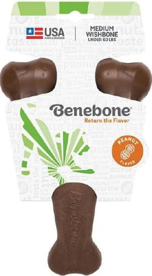 Benebone Chew Good Wish Bone with Real Peanut Butter Regular Benebone Chew Good Wish Bone With Real Peanut Butter Regular