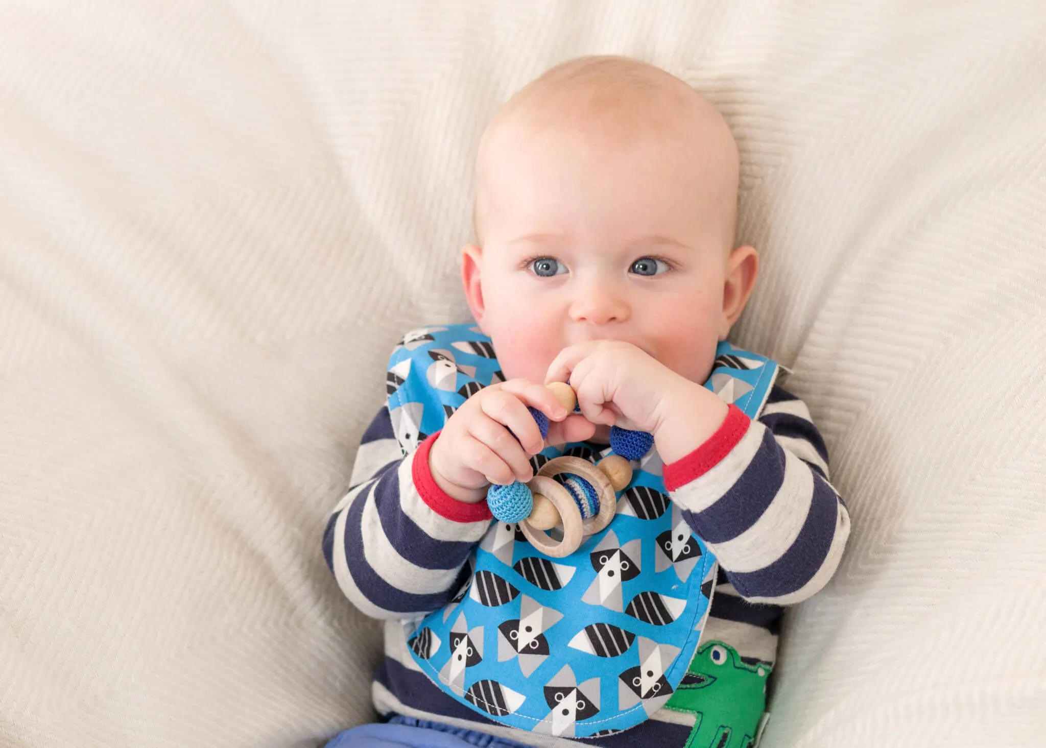 Blue & White Teething Bracelet