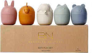 Brooklyn Neutral: Mold Free Non-Toxic Silicone Bath Toys for Kids