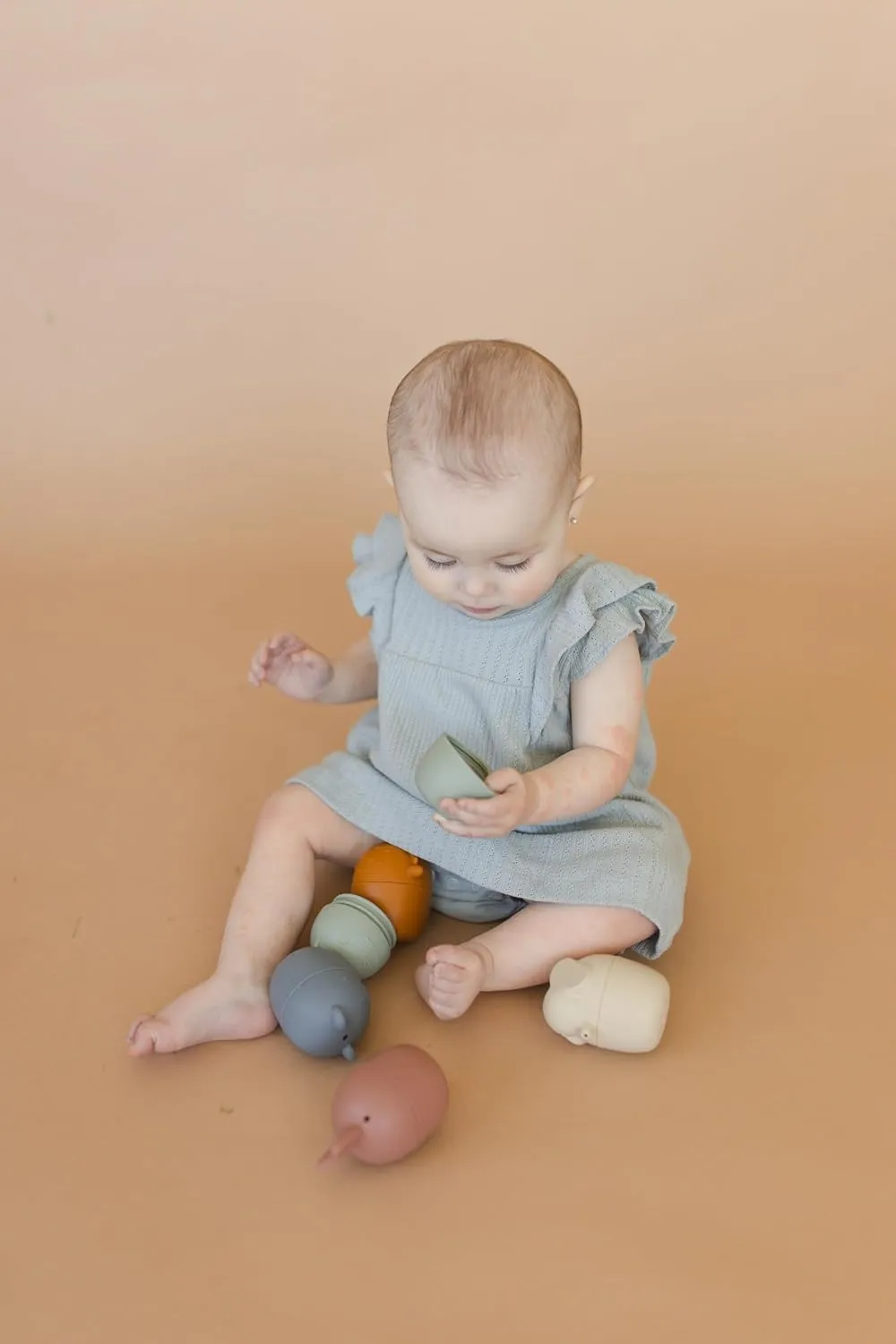 Brooklyn Neutral: Mold Free Non-Toxic Silicone Bath Toys for Kids