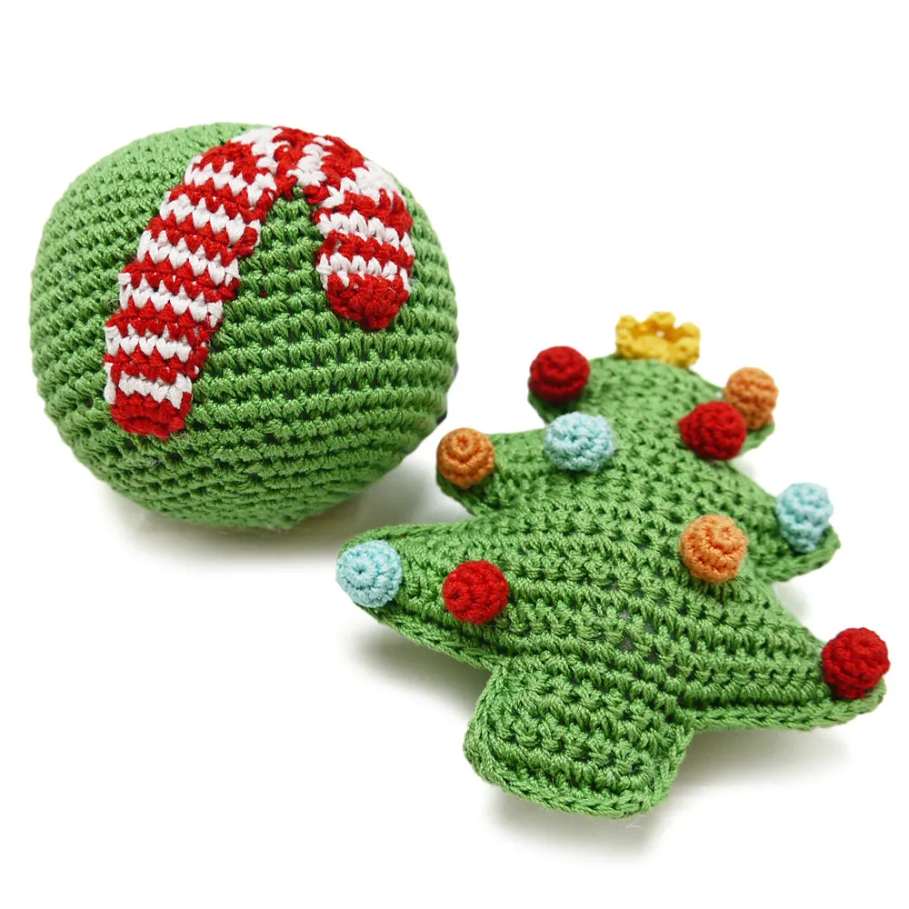 Candy Cane Ball Crochet Toy