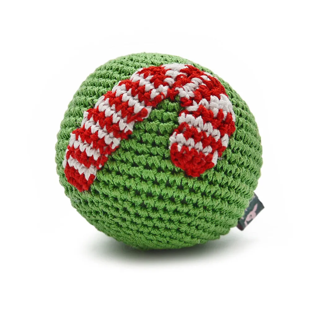 Candy Cane Ball Crochet Toy