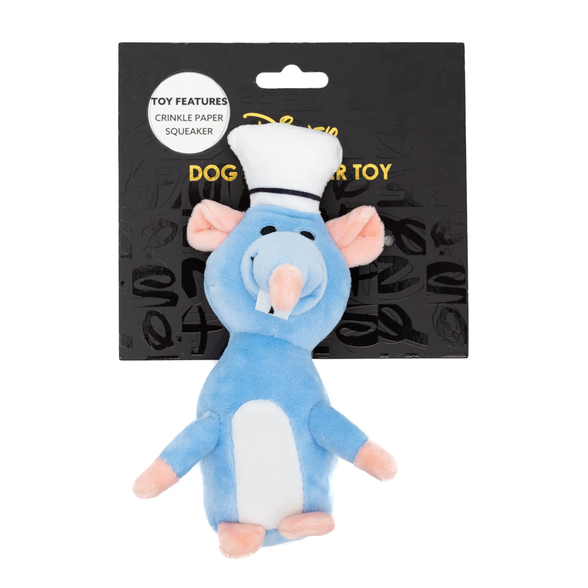 Dog Toy Squeaker Plush - Ratatouille Chef Remy Rat Full Body Pose