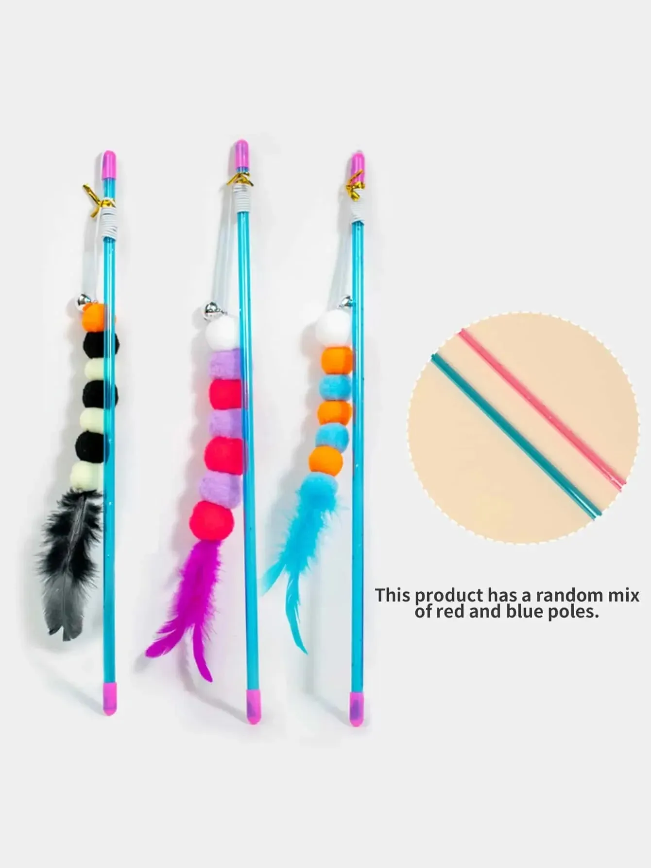 Elastic Feather Cat Toy with Durable Plastic and Trichome Design