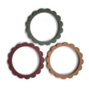 Flower Teething Bracelet 3 pack, Dried Thyme