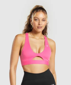 Gymshark Peek A Boo Sports Bra - Fetch Pink