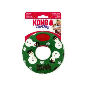 Kong Christmas Holiday AirDog Squeaker Donut Dog Toy