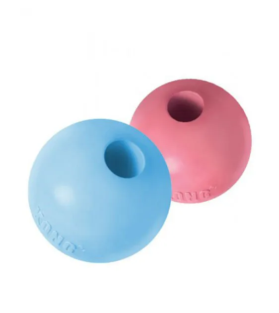 Kong Puppy Ball with hole Dog Toy (Assorted Colours)