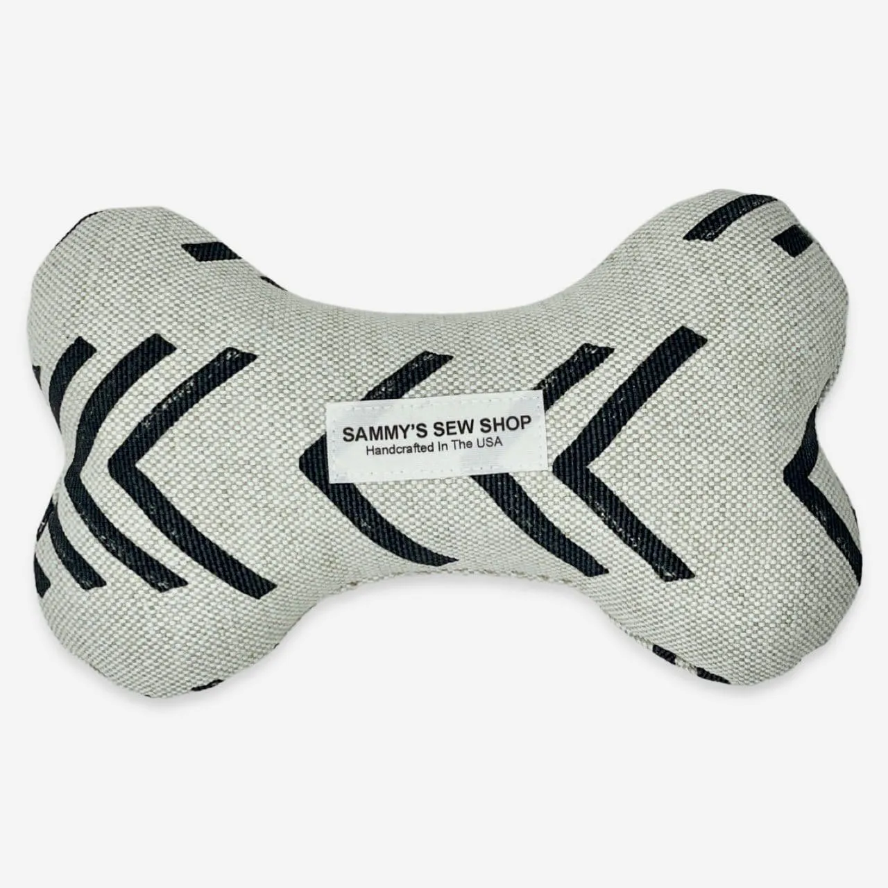 Mud Cloth Squeaky Bone Toy