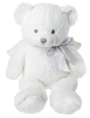 Plush White Angel Bear with Flapping Wings 12"