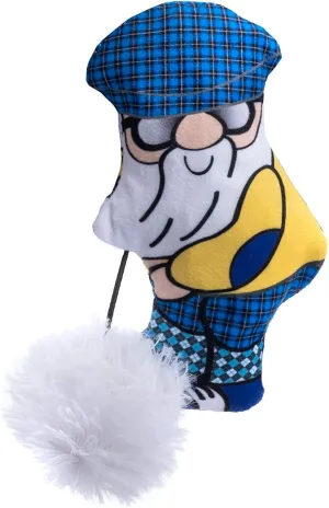 Pronk Hitting the Links Golfer Gnome 6 Inch Plush with Bell Ball Crinkle Cat Toy