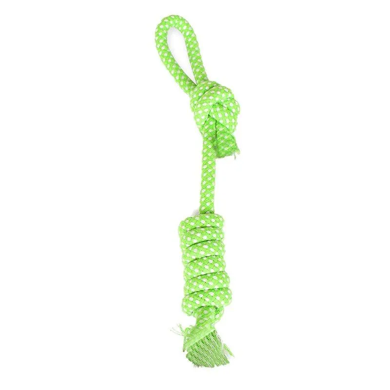 Puppy Chew Toy Double Knot Cotton Braided Rope