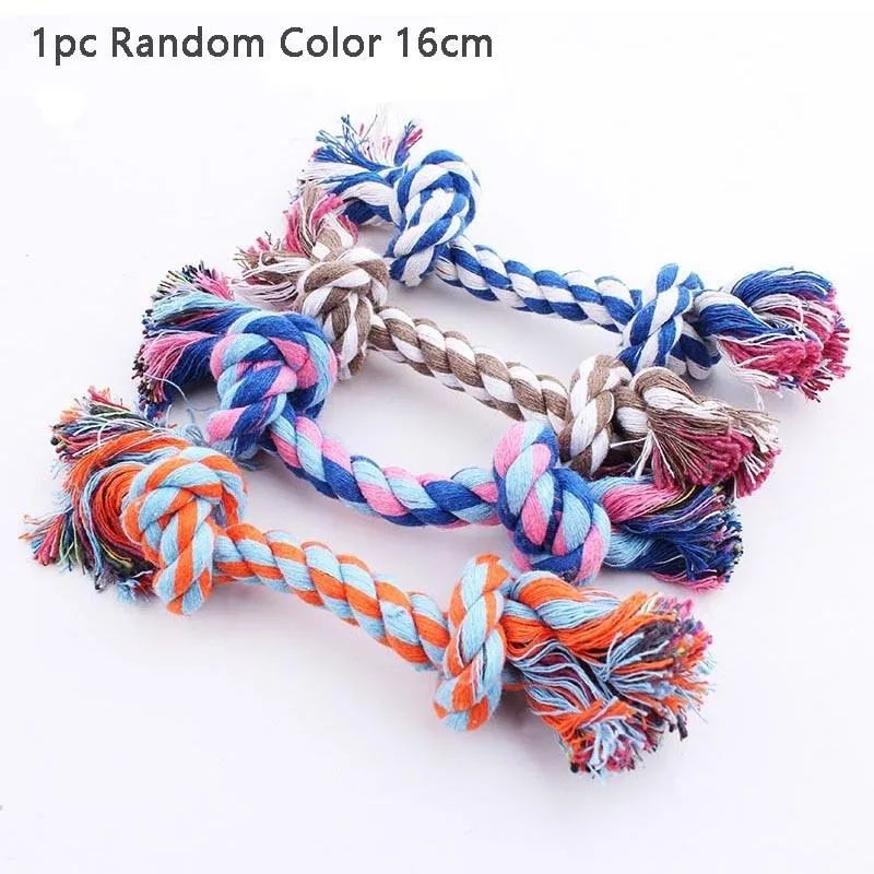 Puppy Chew Toy Double Knot Cotton Braided Rope