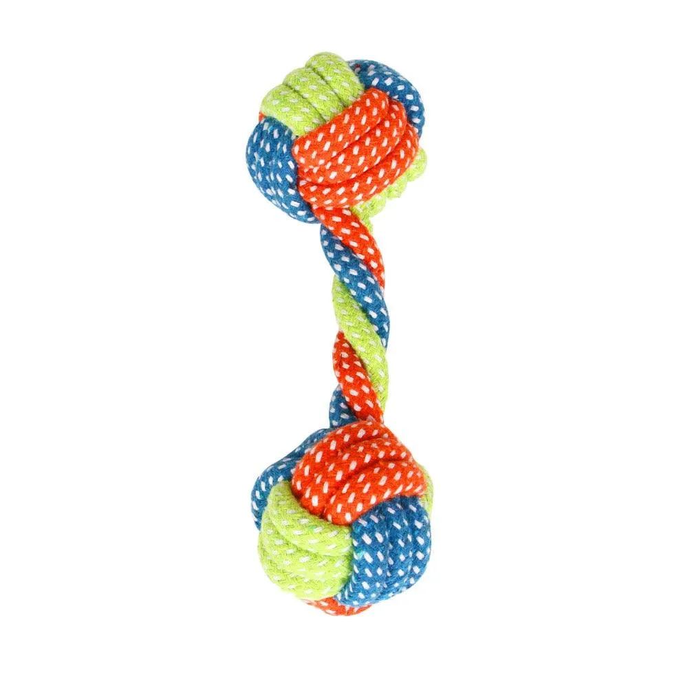 Puppy Chew Toy Double Knot Cotton Braided Rope