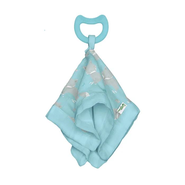 Snuggle Blankie Teether made from Organic Cotton-3mo 