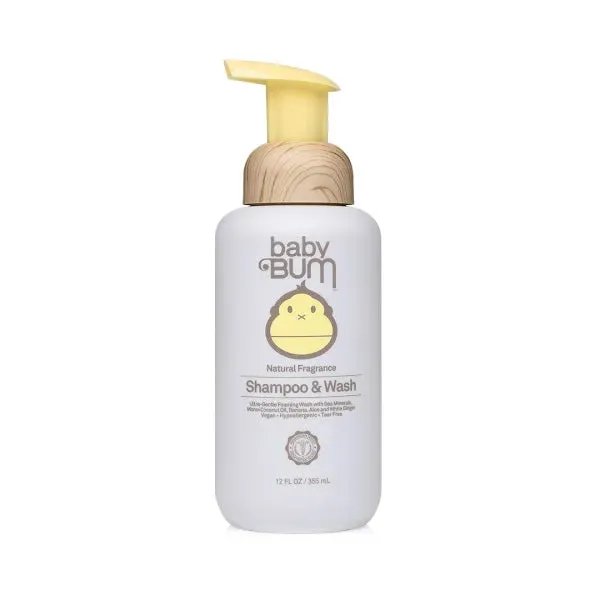 Sun Bum Baby Bum Shampoo And Wash Natural Fragrance 12 oz