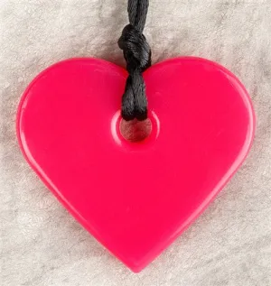 Teething Bling Pendant - Red Heart