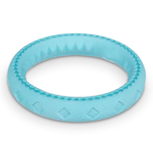 Totally Pooched Chew and Tug Ring Teal Toy for Dogs