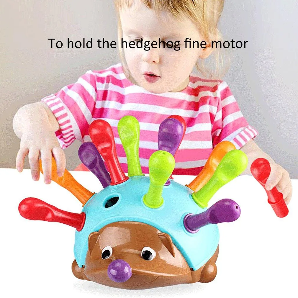 Training Focused on Children's Fine Motor Hand-Eye Coordination Fight Inserted Hedgehog Baby Educational Toy