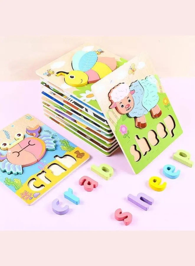 Wooden 3D Puzzle Educational Toys for Children Teaching Aid Sheep