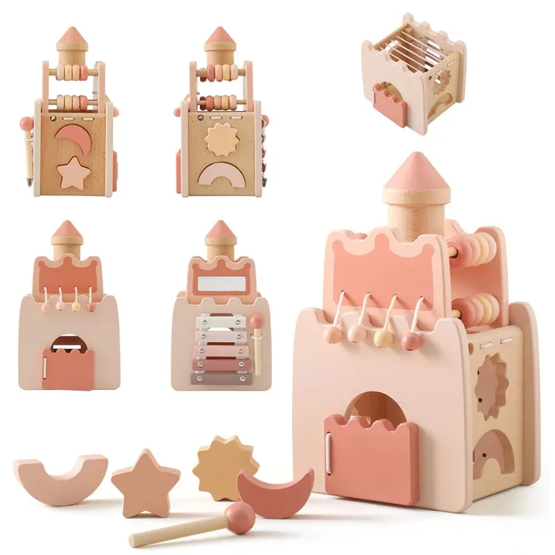 Wooden Castle 5-in-1 Shape Activity Toy