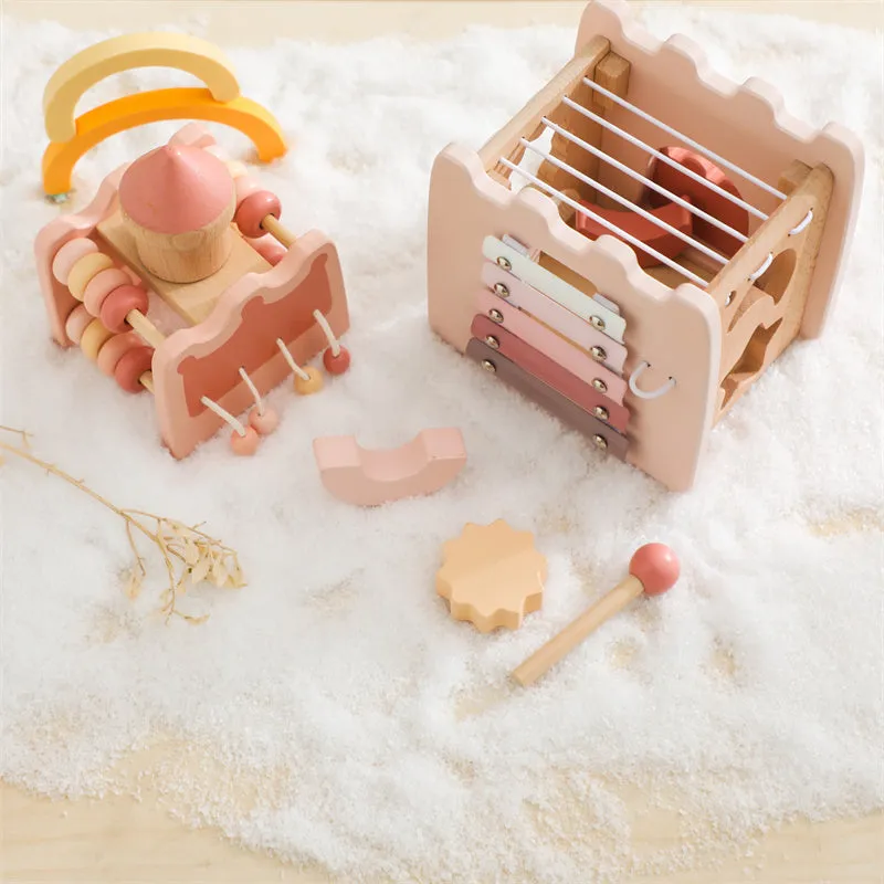 Wooden Castle 5-in-1 Shape Activity Toy