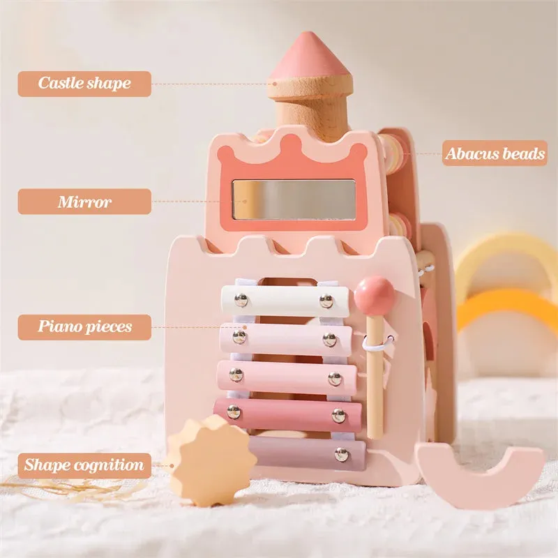 Wooden Castle 5-in-1 Shape Activity Toy