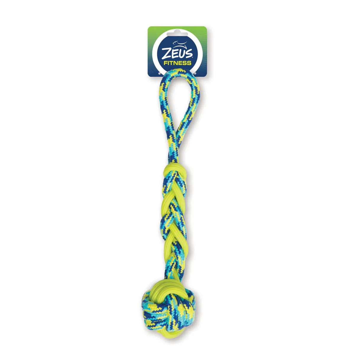 Zeus Fitness Dog Toys Rope and TPR Ball Tug 41cm