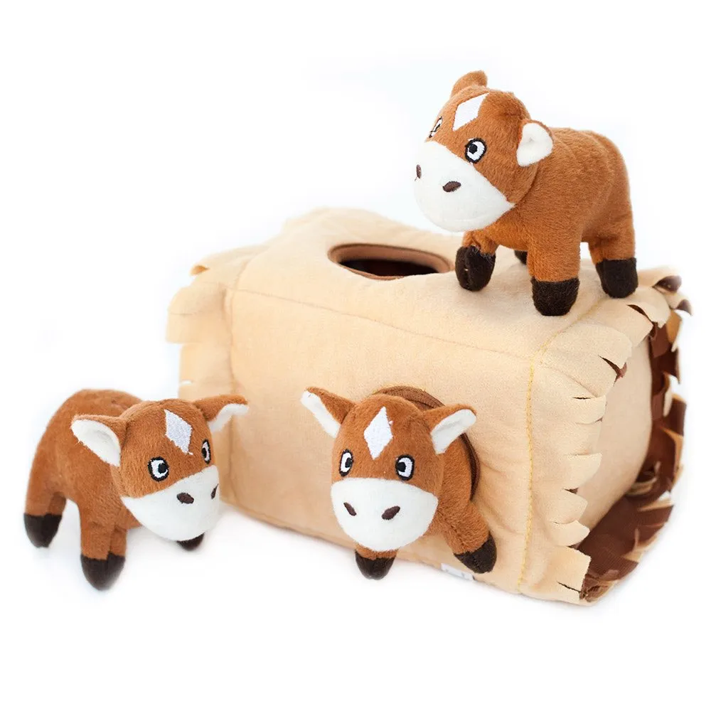 ZippyPaws Burrow Horse 'N Hay Dog Toy